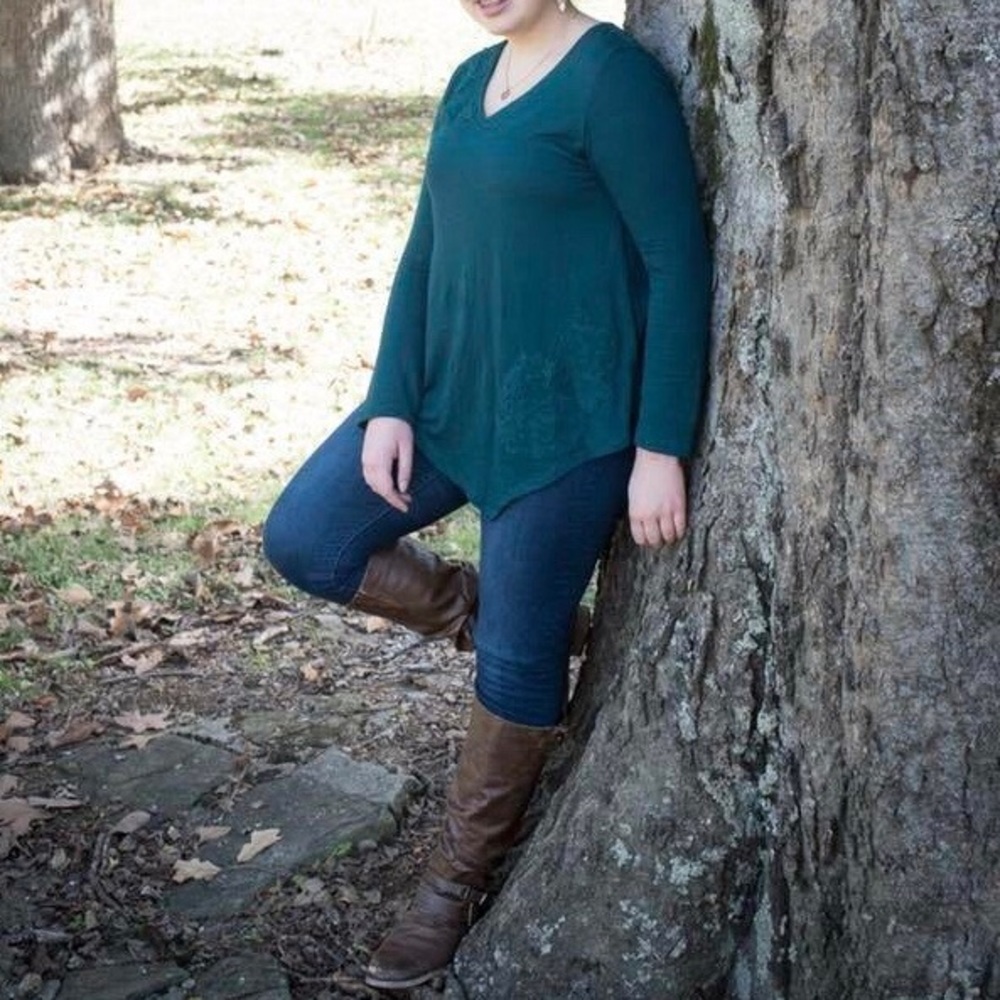 Asymmetrical Teal Green Tunic
